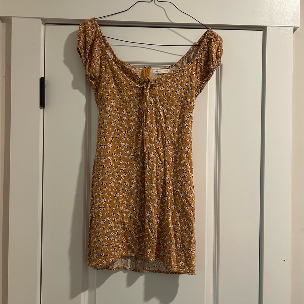 Aeropostale Mustard Floral Dress